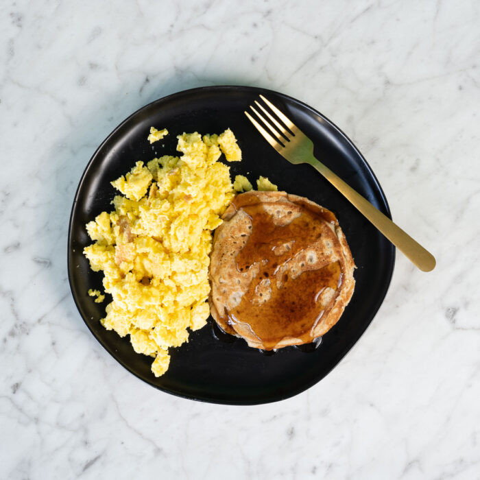 Wheat Pancake with Cheesy Eggs